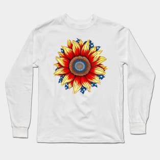 4th of July Sunflower #1 Long Sleeve T-Shirt